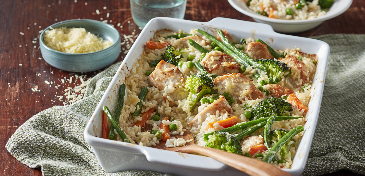 Oven Baked Chicken & Vegetable Risotto