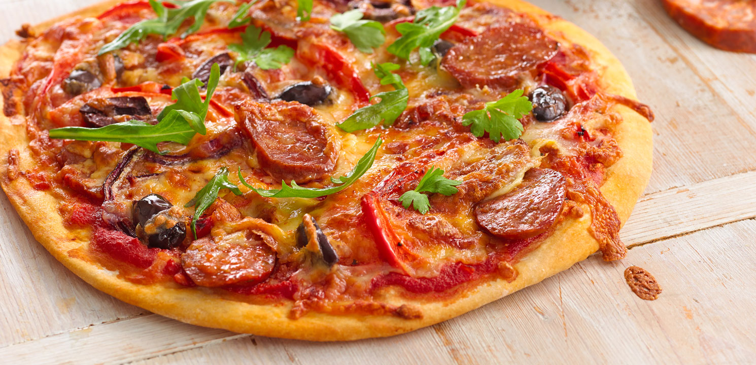 Spanish Chorizo, Capsicum and Olive Pizza