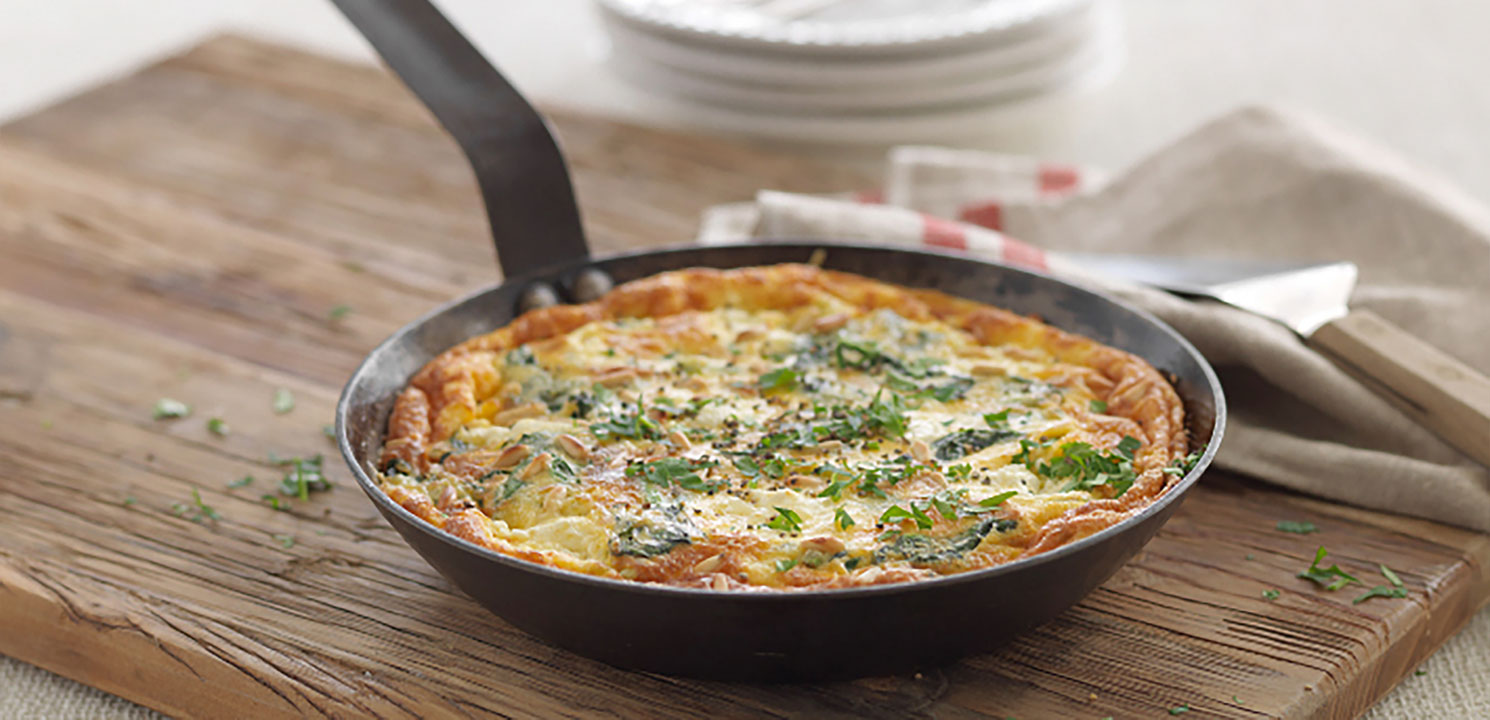 Spinach, Ricotta and Pine Nut Frittata